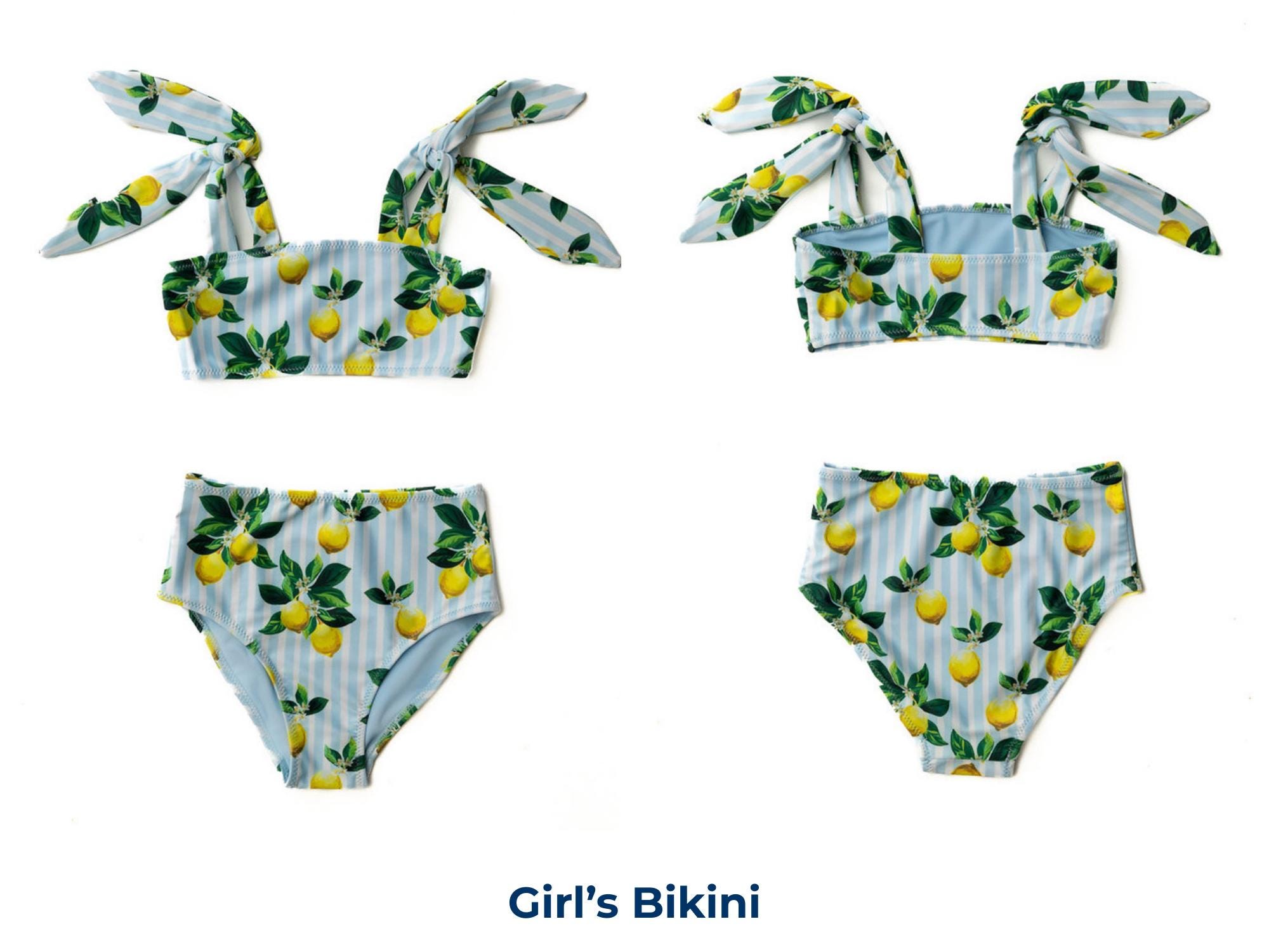 Matching Family Swimsuits, Amalfi Coast Lemon Print, Cruise Resort