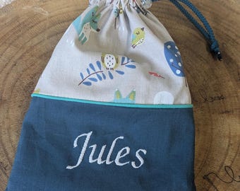 Baumwollbeutel mit Kordelzug – personalisierbarer Kinderbeutel mit Kordelzug – Geschenkidee zum Kindergeburtstag