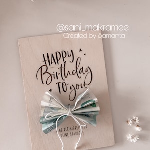 Houten Kaart | | happy Birthday Card | Wenskaart | Houten | Berkenhout | Verjaardag| gegraveerd hout | Feliciteren