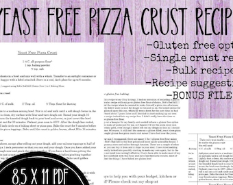 Yeast Free Pizza Crust Recipe| Recipe for Yeast Free Pizza| Gluten Free Option| Make Your Own Pizza| Homemade Baking Mix| Recipes & Labels