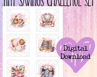 Self Care Tiny Savings Challenges|Printable Savings Challenge|Tiny Savings