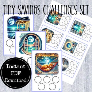 Printable Savings Challenge|Tiny Tuesdays|Low income savings challenge|Cash savings challenge|Tiny savings challenges|Cash stuffing binder