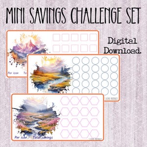 Printable A6 Savings Challenge Set | Mini Savings Tracker (Digital Download)