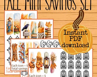Fall Savings Challenge Printable | A6 Mini Savings Tracker (PDF)