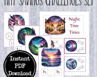 Printable Tiny Savings Challenge | Cash Envelope Dashboard (PDF Pattern)