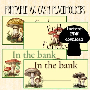 Printable A6 Placeholders|Cash Placeholders|Cash Envelope insert|A6 Savings Binder|Fully Funded Placeholder|Budget Binder Accessory|A6 cash