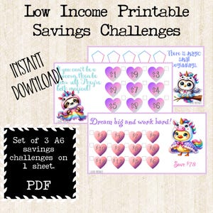 Printable Savings Challenge|A6 Savings Challenge|Low-Income Savings|Mini Savings Challenge|Cash Envelope Tracker|Mini Monday Savings