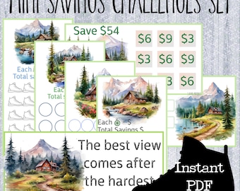 Printable Savings Challenges|PDF A6 Savings Challenge|Low Income Savings Challenge|Cash Savings Challenge|Mini Monday Savings|Cash Budget