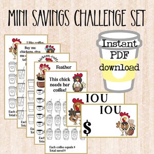 Printable Savings Challenges|PDF A6 Savings Challenge|Low Income Savings Challenge|Cash Savings Challenge|Mini Monday Savings|Cash Budget