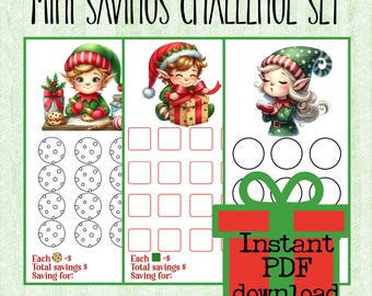 Druckbare A6 Spar-Challenge|Weihnachts-Spar-Challenge|Geld sparen|Spar-Tracker mit geringem Einkommen|Mini-Spar-Challenge|Spar-Tracker|
