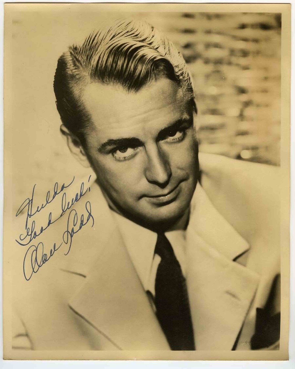 Alan Ladd Reproduction Autographed 8 X 10 Quality Photo With Etsy