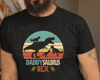 Daddysaurus T-Shirt: Funny Dad T-Rex Dinosaur Tee