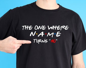 Friends Birthday Shirt: Custom Name & Age, TV Show Inspired