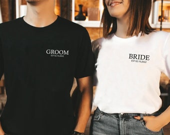 Bride and Groom Matching Shirts: Honeymoon Couple Shirts