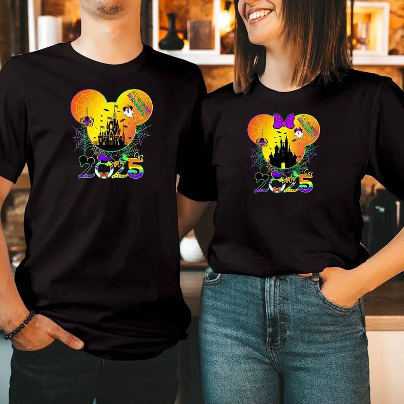Not so scary tshirts, Halloween shirts, Halloween 2025, Disney Halloween, Mickey Halloween, Halloween Graphics, Minnie shirts, Disney trip 2025, Disney2025