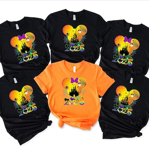 Mickey and Minnie Halloween Family Shirts, Disney 2026 Spider Web Shirts image 1