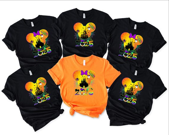 Not-So-Scary Halloween Party Shirts Mickey and Minnie Halloween Family Shirts Disney Halloween Shirts 2025 Spider Web Shirts,