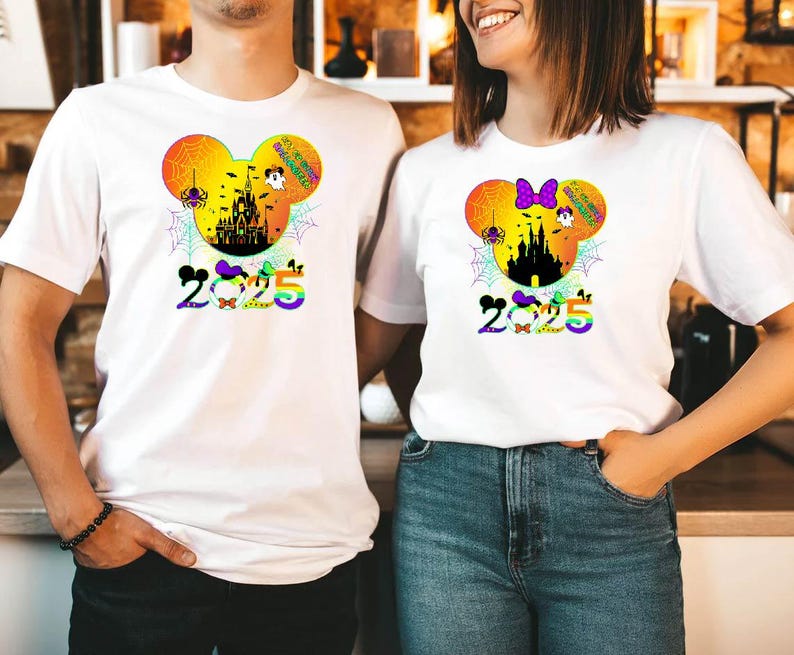 Not so scary tshirts, Halloween shirts, Halloween 2025, Disney Halloween, Mickey Halloween, Halloween Graphics, Minnie shirts, Disney trip 2025, Disney2025