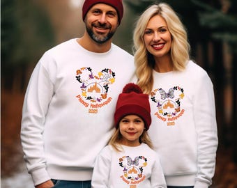 Disney Halloween Castle Sweatshirt – Matching Mickey & Minnie Vacation Sweaters