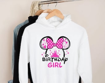 Birthday Girl Mouse Hoodie, Disney Fleece Sweatshirt