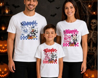 Mickey & Friends Halloween Shirt, Disney Halloween 2026 Tee, Not So Scary Party Shirt, Family Halloween Outfit, Disneyland Trip | H-3