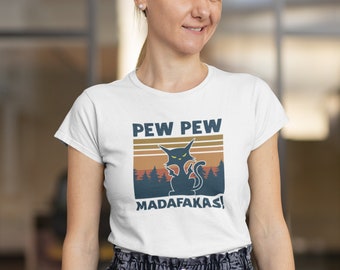 PEW PEW madafakas Drôle Licorne MEME t-shirt Rétro Vintage Rainbow Tee Top PEW PEW madafakas Drôle Licorne MEME t-shirt Rétro Vintage Rainbow Tee Top