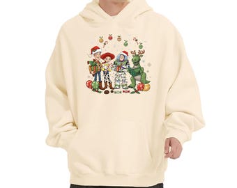 Retro Toy Story Christmas Hoodie: Vintage Movie Characters Festive Hoodie | TCH 94