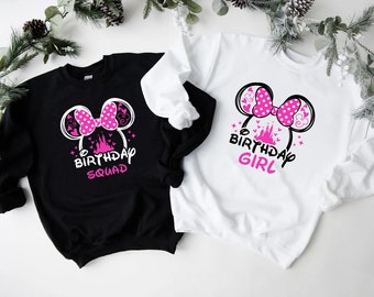 Birthday Girl Mouse Sweatshirt, Disney Party Gift