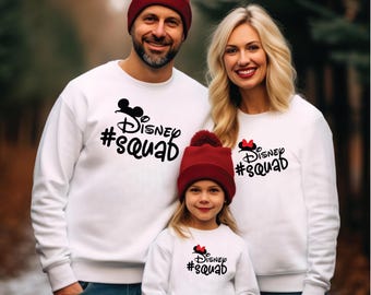 Disney Squad 2025 Matching Sweatshirts – Mickey & Minnie Sweatshirt for Couples and Families | T47