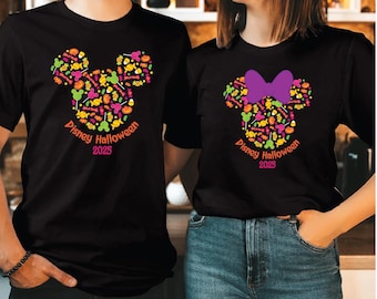 Disney Halloween Party 2025 Shirts – Mickey Bat Ears Family Matching Outfits | TDH-8