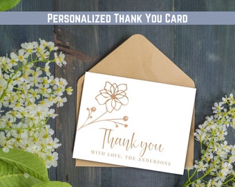 Minimal Printable Thank You Card-Personalized