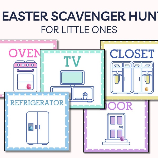Simple and Easy Easter Egg Scavenger Hunt for Little Ones. 2-4 years old. -Download & Print