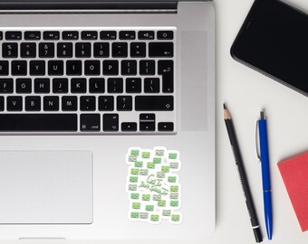 Pengatänkande "Cash It Don't Splash It"-klistermärken, bubbelfri vinyldekal, motiverande laptopklistermärke, vattentät bildekal