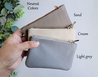 Porte-monnaie en cuir italien personnalisé : pochette métallique pour cartes de crédit