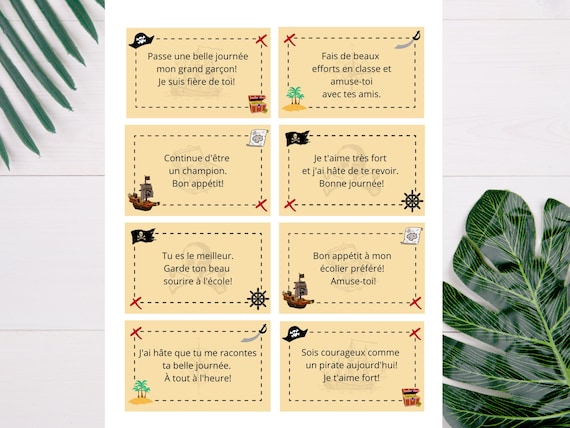 Coupons Pirate Messages for Lunch Boxes Messages From Parents - Etsy