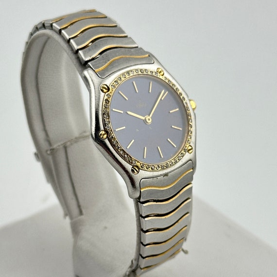 おすすめ Ebel Ladies 27mm Diamond and Gold 18k Sport Wave Classic 時計