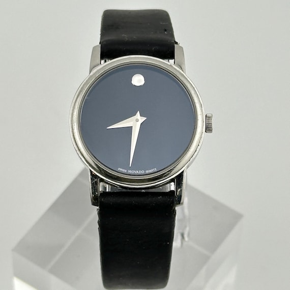 Movado Women\'s Watch 3600572 Museum Swiss Quartz Silver Dial Black Leather Band Amazon.com: Movado Museum Classic Women main image 2