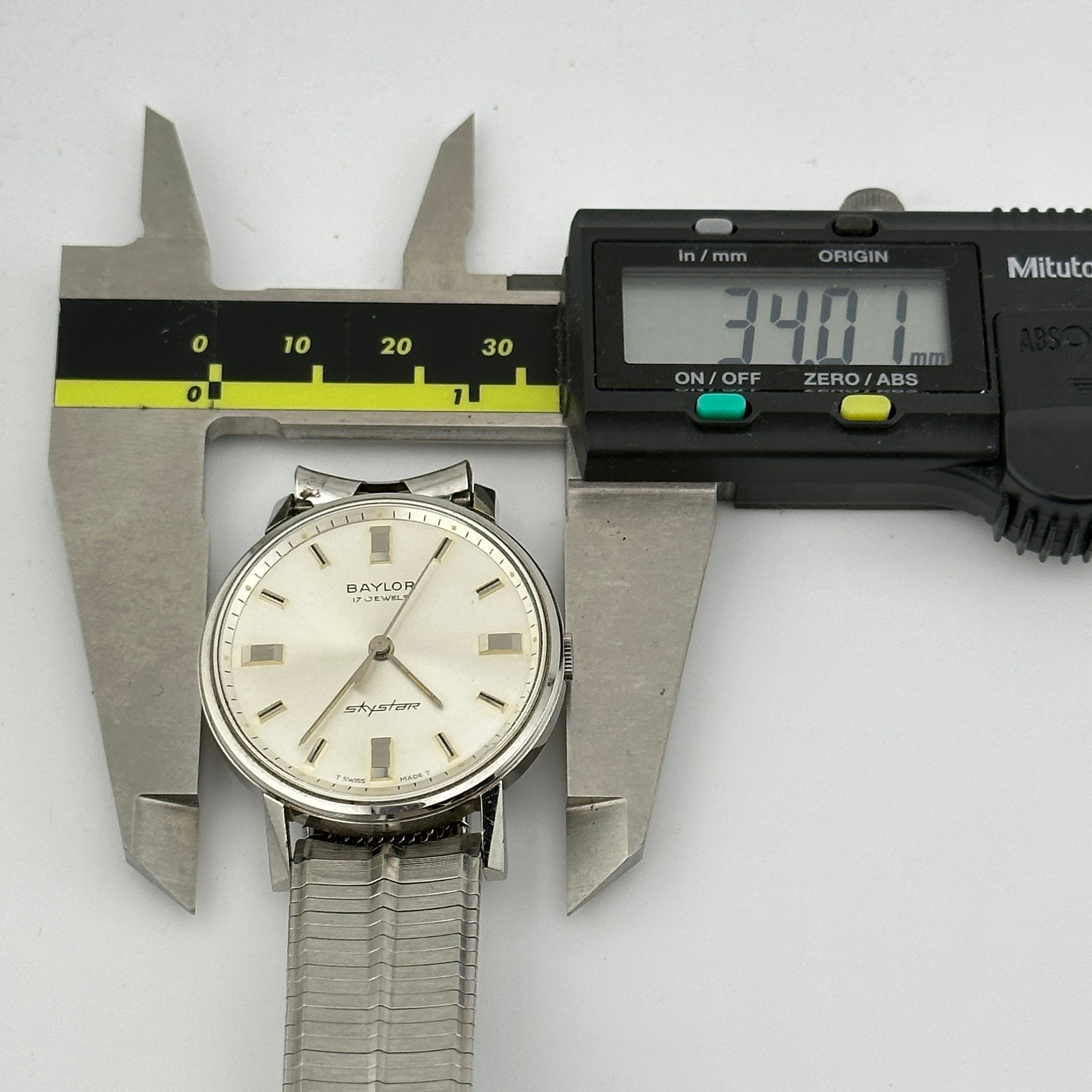 Baylor Skystar Stainless Steel Manual Wind 34mm Midsize Watch c. 1960 Etsy