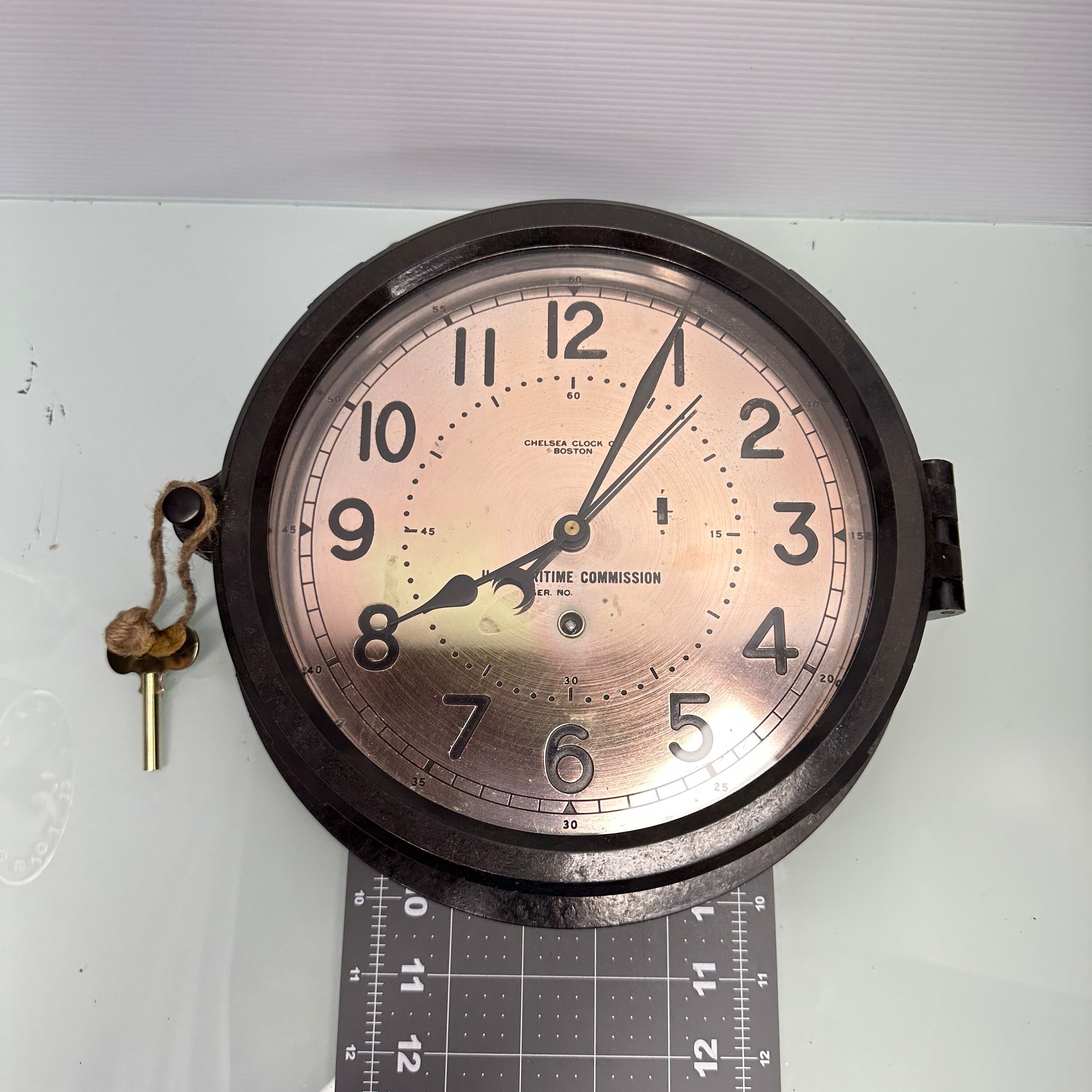 V*e様 1940s us navy CHELSEA CLOCK ww2 セスト Chelsea US Government WWII Bakelite Ship Clock - Boston Mass