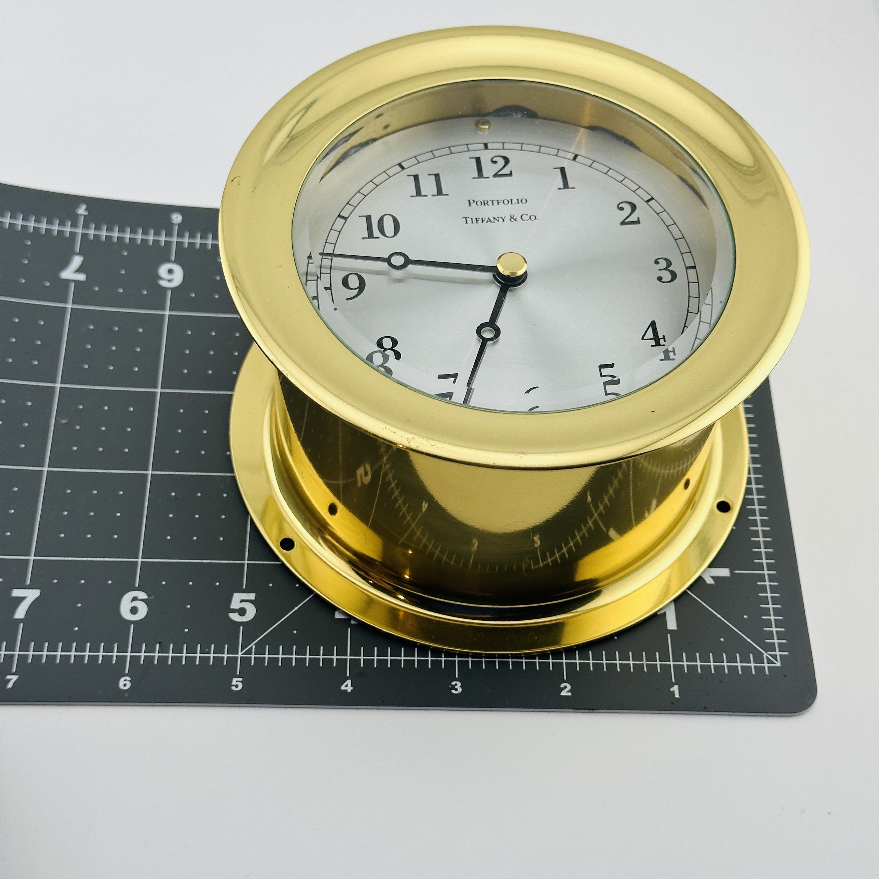 Tiffany & Co. ゴールド 丸型置時計 Tiffany & Co. Brass 5” Ship Clock - Etsy