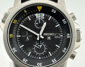 SEGKO nano ソーラー　クロコダイル SEIKO nano ソーラー クロコダイルレザー時計