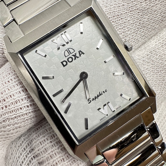 DOXA Sapphire Stainless Steel Tank Watch - Etsy