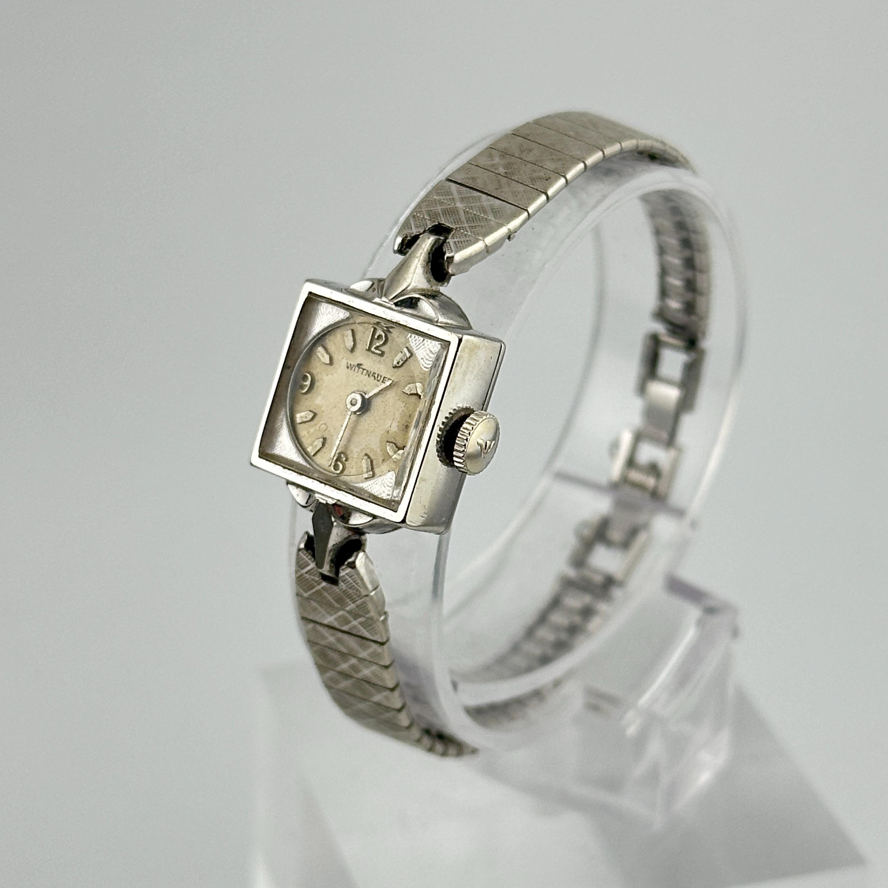 Vintage Wittnauer Ladies Mechanical Wind Up Watch Working Silver Art Deco Band Wittnauer Watch - Etsy main image 3