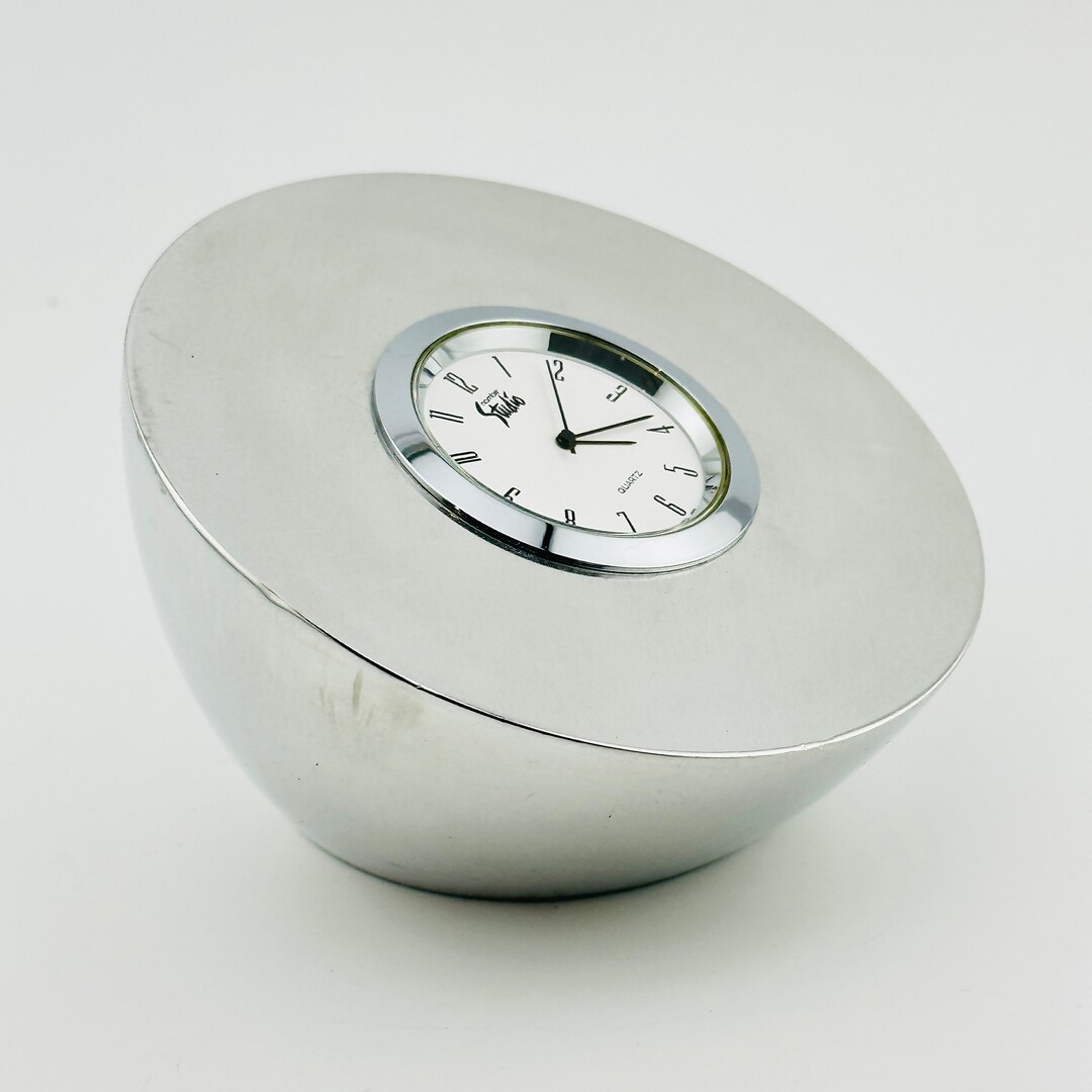 Nambe Studio Desk Clock C.1996 Etsy