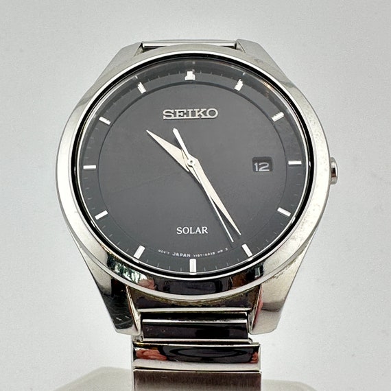 あなたにおすすめの商品 Seiko Solar Mens Analog Solar 39mm Watch - Etsy 時計