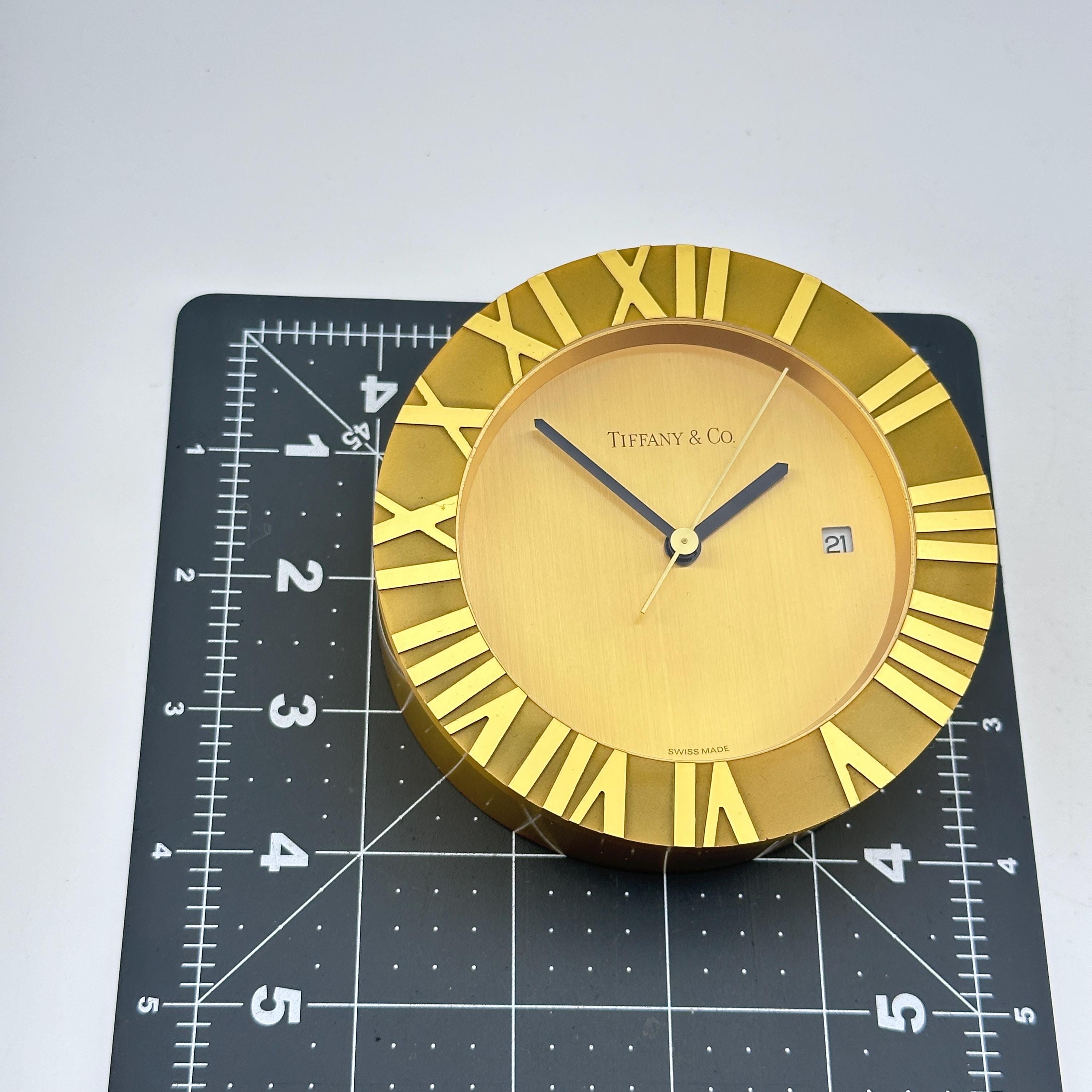 Tiffany & Co Swiss Made Atlas Desk Clock With Date - Etsy