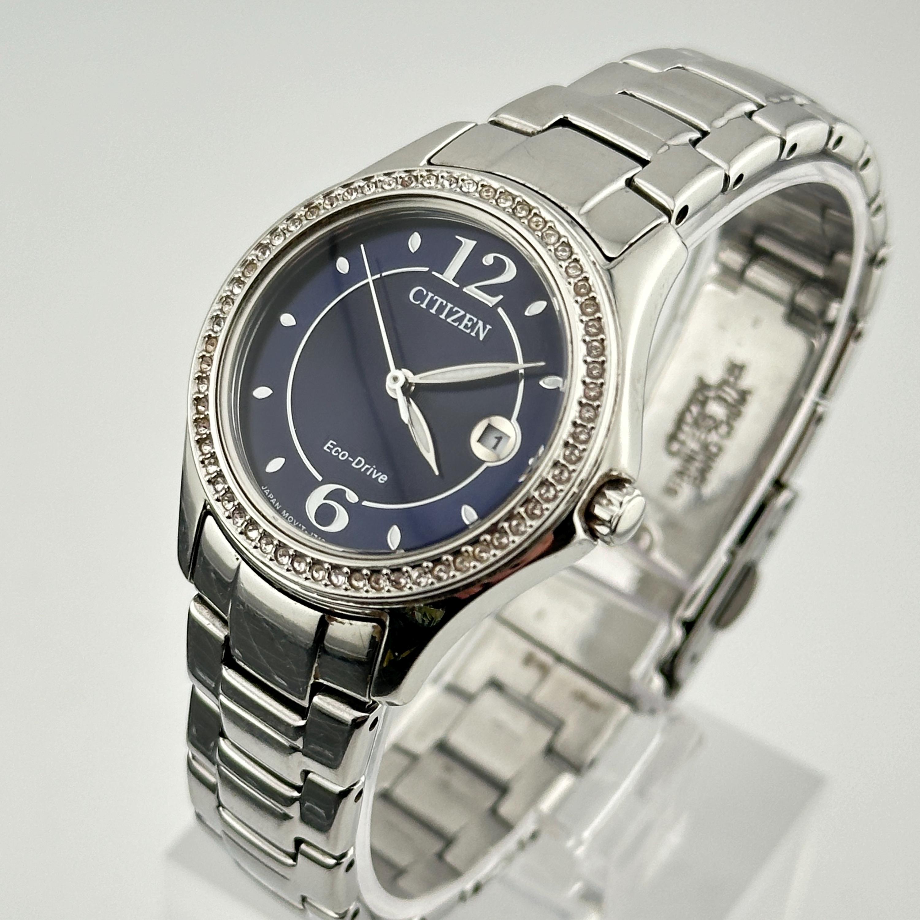Sale! Citizen Ladies 30mm Watch Citizen Crystal Eco Drive silver tone 30MM Ladies Watch  main image 3