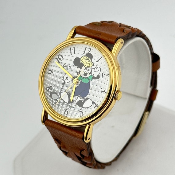 Lorus mickey mouse shop watch gold face