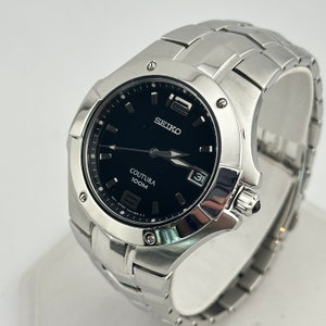 Seiko Coutura Stainless Steel Quartz 42mm Mens Watch Etsy