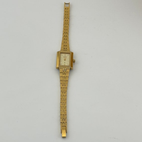 Vintage Citizen Gold Tank quartz watch Etsy